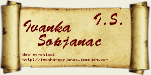 Ivanka Sopjanac vizit kartica